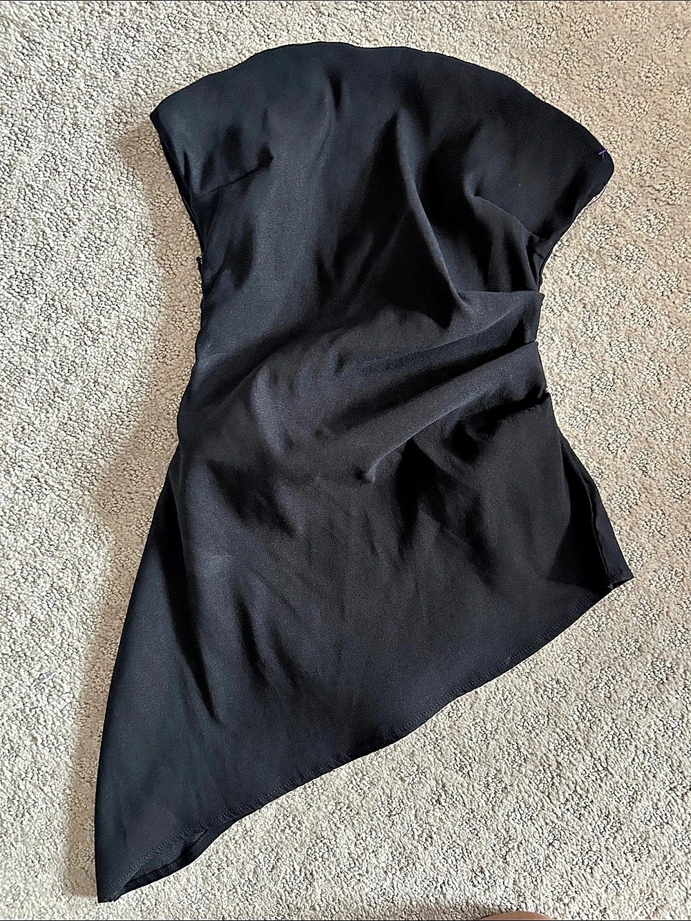 Zara Strapless Asymmetrical Top Black S Like New